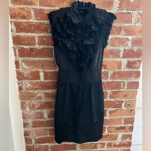 Bebe ruffle front dress